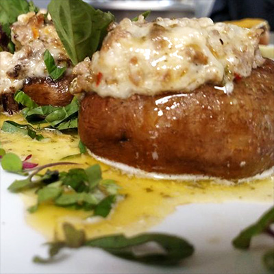 Four Cheese Stuffed Mushrooms at Sauk-Prairie Grill